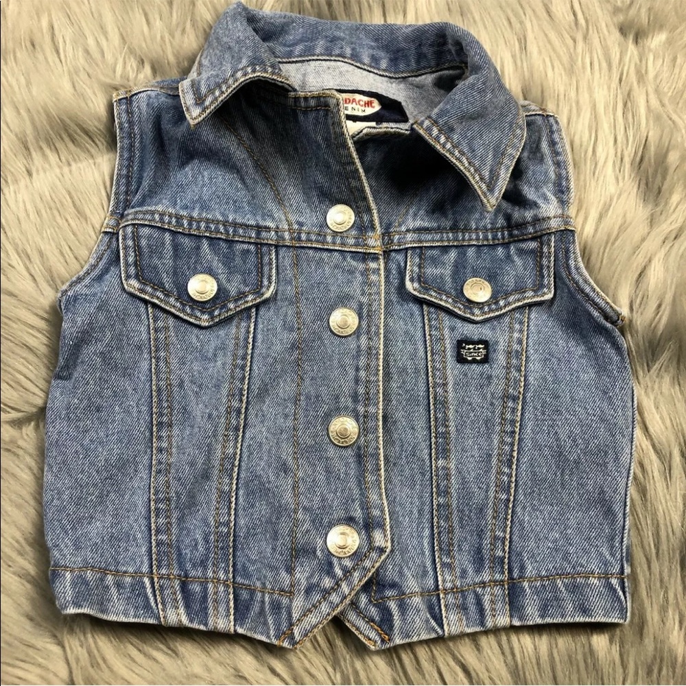 Vintage Toddler Jordache Denim Snap Up Vest